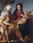 THe Madonna and Child with Saint Elzabeth and Saint John the Baptist, Andrea del Sarto